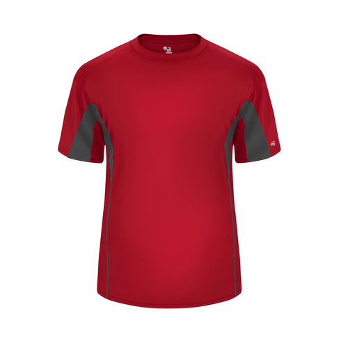 Badger Sport Drive Tee (414700-024204), Color 'Red/Graphite'